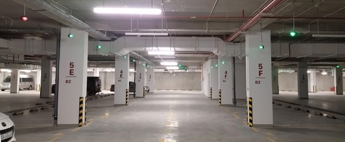 Hệ thống báo chỗ trống tầng hầm đỗ xe