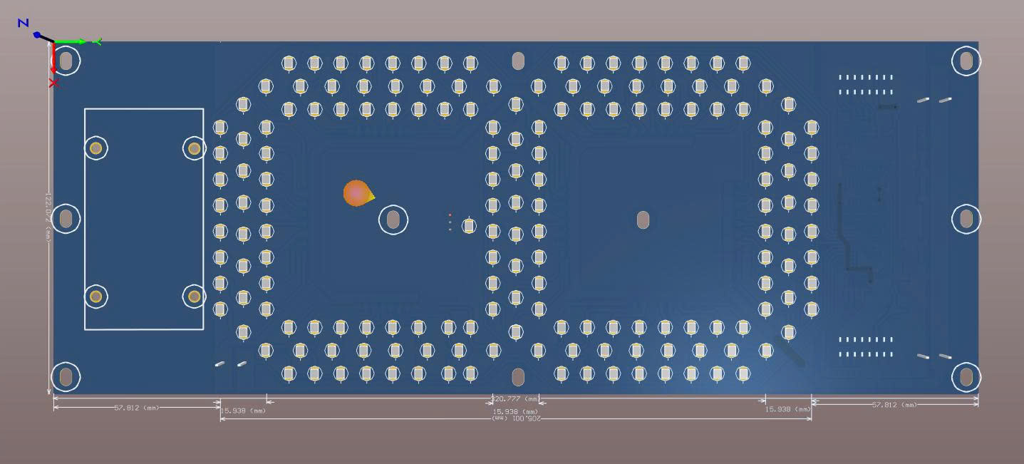 Bảng LED 7 đoạn size 840x370mm - Hiển thị giá xăng dầu cho cột 6.8m