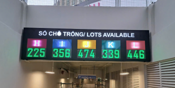Bảng LED hiển thị số chỗ trống theo khu vực